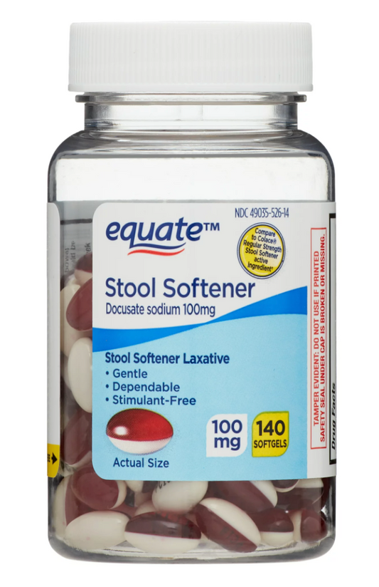 2+ 이퀘이트 Equate  스툴소프너 (대변연화제) 도큐세이트나트륨 100mg 140 액정