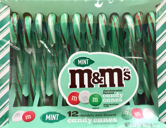마스 Mars M&M's 초콜렛 민트 캔디캐인 12pc (150g)