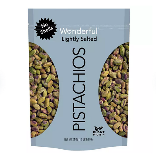 원더풀 Wonderful Non-GMO 라이트리 솔티드 (10% 저염) 노쉘 피스타치오 680g