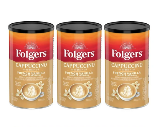 폴저스 Folgers 프렌치 바닐라 카푸치노 믹스 453g 3개 (1.35kg)