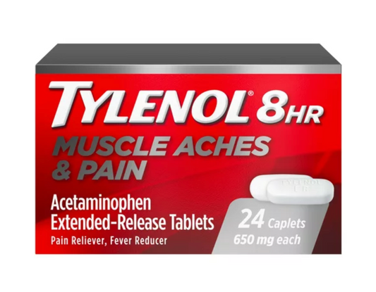 타이레놀 Tylenol 아세트아미노펜 650mg 근육통 8시간 서방형 24정