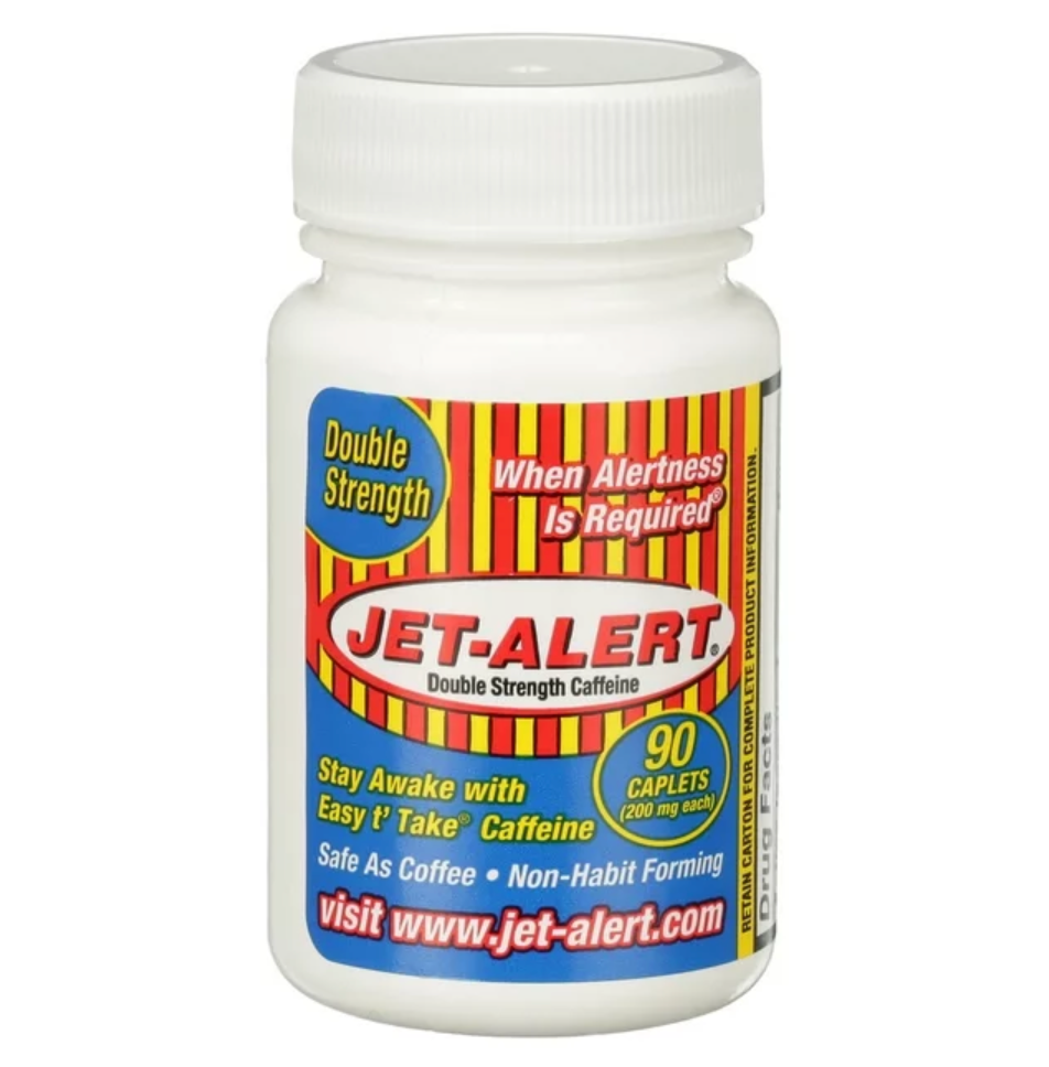 제트알럿 Jet-Alert 무설탕 카페인 200mg 주의력/각성 보조제 90정