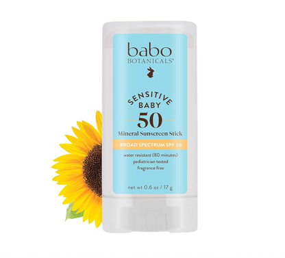 [EWG 0 등급] 배보 센시티브 베이비 미네랄 무향 선크림 SPF 50 스틱 17g