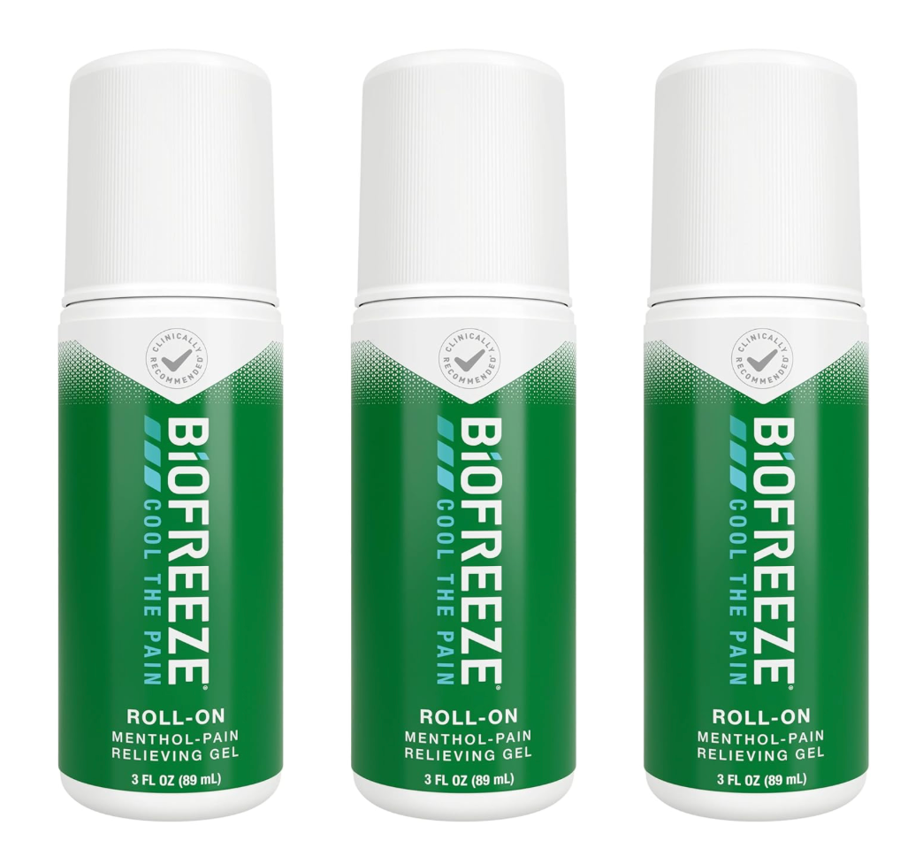 2+ 바이오프리즈 Biofreeze 멘톨 4% 관절/근육통 롤온 89ml 3개 (267ml)