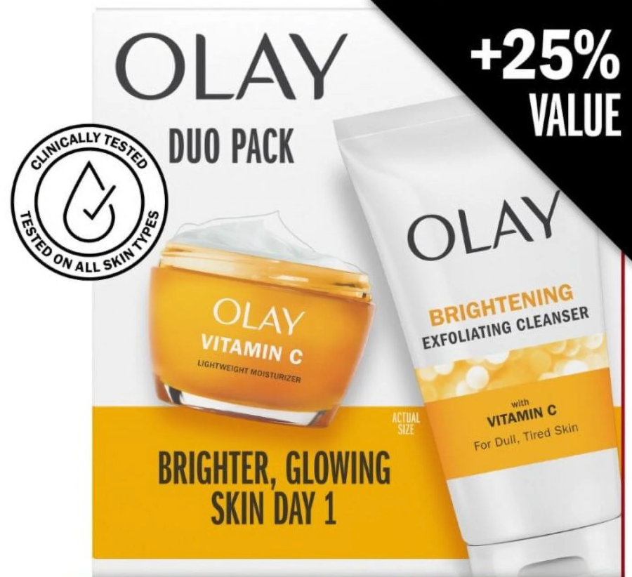 올레이 OLAY 비타민 C 미백 크림 + 클렌저 듀오