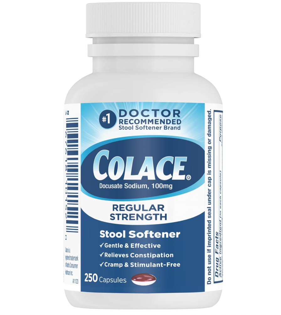 2+ 콜라스 Colace 스툴소프너 (대변연화제) 도큐세이트나트륨 100mg 250정