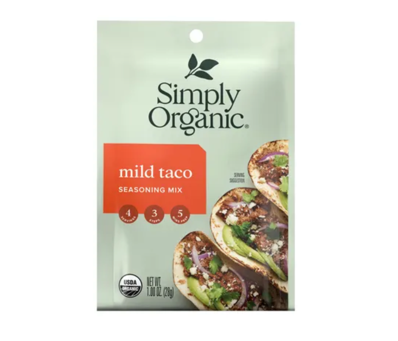 심플리 오가닉 Simply Organic 유기농 타코 시즈닝 믹스 - 마일드 27g 12개