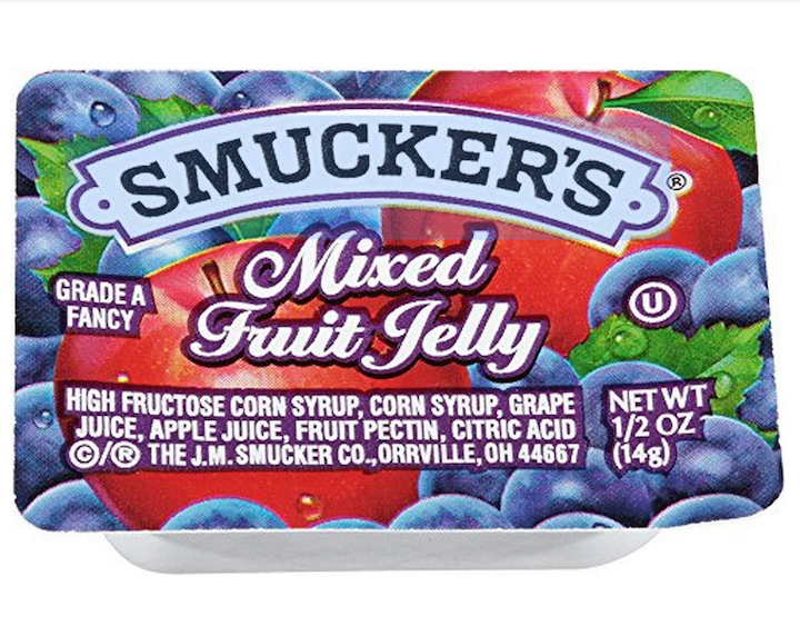 스머커 Smucker's 혼합과일 젤리 싱글 14g 200개 (2.8kg)