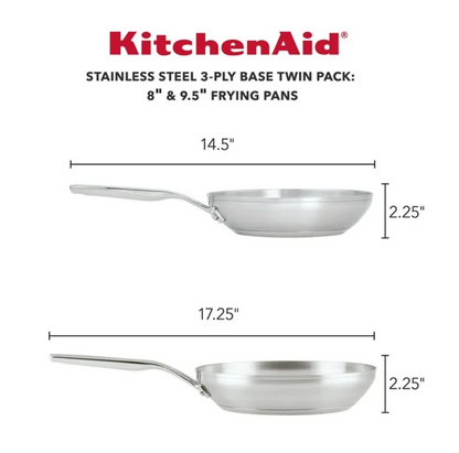 키친에이드 KitchenAid 3중 스텐레스 인덕션 후라이팬 2pc