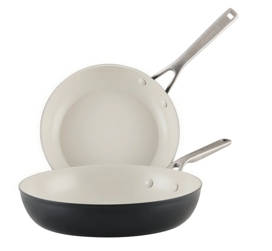키친에이드 KitchenAid 하드 아노다이즈드 세라믹 논스틱 후라이팬 세트 2pc