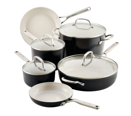 키친에이드 KitchenAid 하드 아노다이즈드 논스틱 쿡웨어 세트 10pc