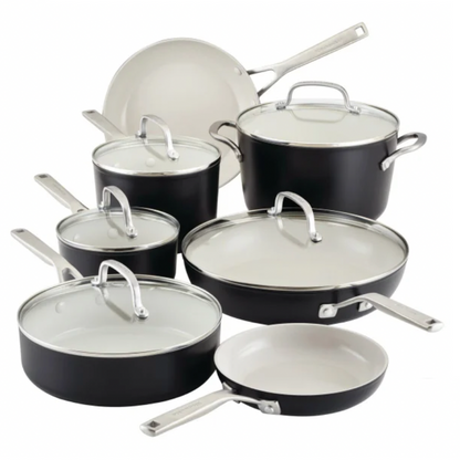 키친에이드 KitchenAid 하드 아노다이즈드 논스틱 쿡웨어 세트 12pc (3색상)