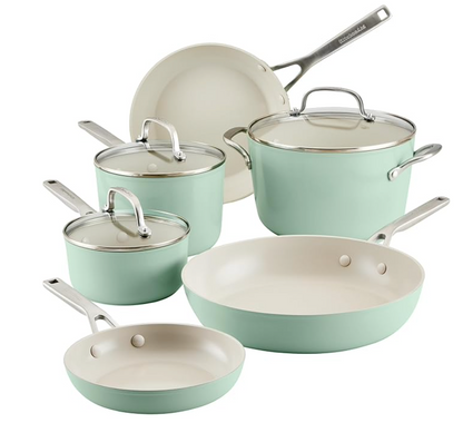 키친에이드 KitchenAid 하드 아노다이즈드 논스틱 쿡웨어 세트 9pc (4색상)