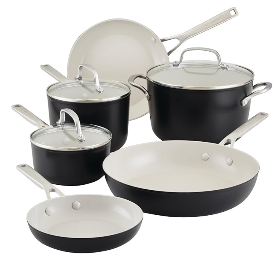 키친에이드 KitchenAid 하드 아노다이즈드 논스틱 쿡웨어 세트 9pc (4색상)