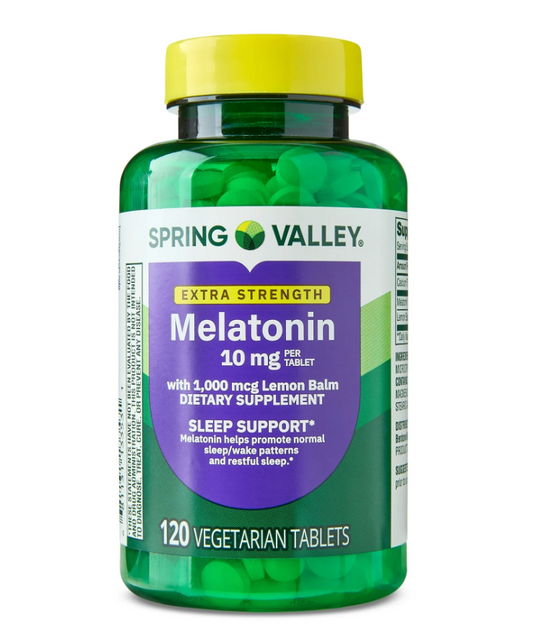 스프링밸리 Spring Valley 약물-프리 멜라토닌 10mg 수면유도 120정
