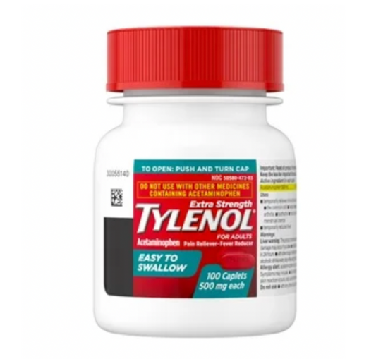 타이레놀 Tylenol 아세트아미노펜 500mg 삼키기 쉬운 코팅정 100정