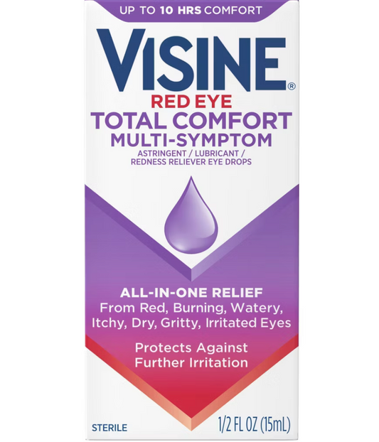 6+ 존슨앤존슨 비진 레드아이 토탈 컴포트 (다증상완화) 멸균 점안액 15ml 3개 (45ml) (Copy)