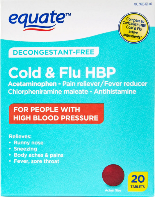 12+ 이퀘이트 고혈압환자 콜드 + 플루 (감기•독감) 20정 3개 (60정)