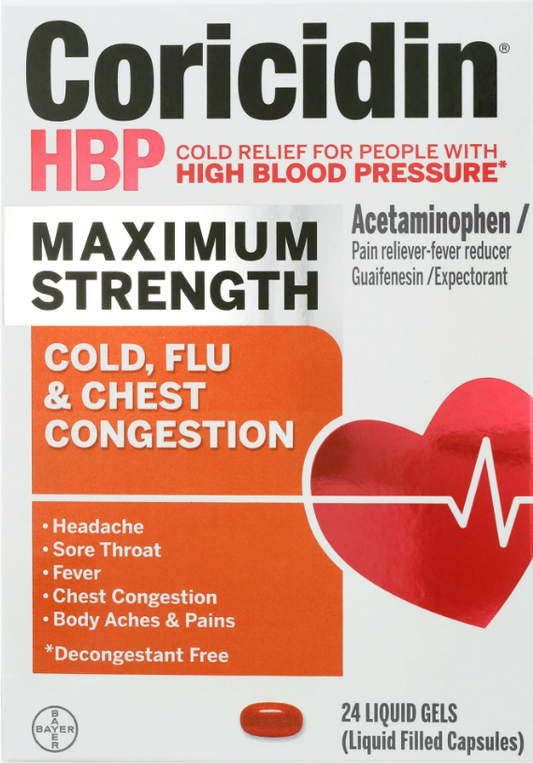 12+ 바이엘 코리시딘 고혈압환자 콜드 + 플루 (감기•독감) 맥시멈 스트랭쓰 액정 20정
