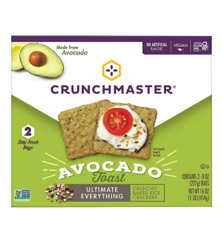 크런치마스터 Non-GMO 글루텐-프리 비건 아보카도 토스트 크래커 454g