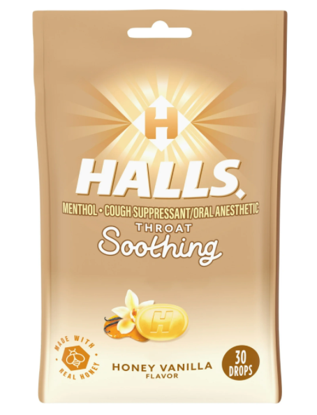 5+ 홀스 기침 인후통 목캔디 허니 바닐라맛 30정 4팩 (120정)