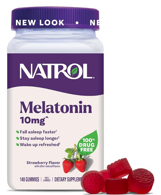 나트롤 GMO/약물-프리 멜라토닌 5mg 수면유도 젤라틴-프리 거미 140정