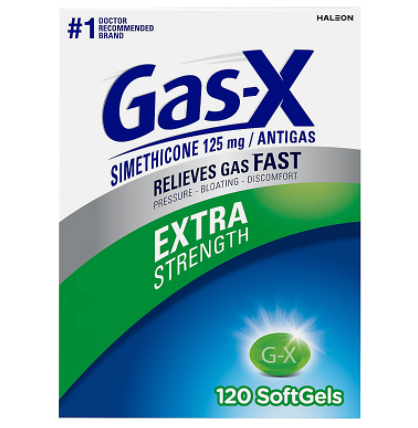 12+ 글락소스미스클라인 GSK 가스엑스 시메티콘 125mg 소프트젤 120정