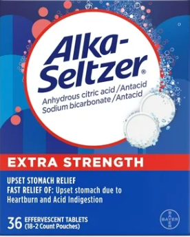 바이엘 알카셀쳐 발포성 속쓰림/통증완화 발포성 제산제 엑스트라 스트랭쓰 36정