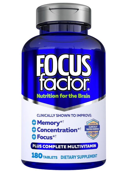 포커스팩터 기억력•집중력•주의력 향상 + 멀티비타민 180정