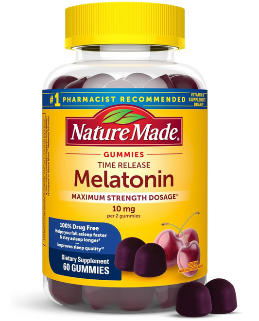 네이처메이드 약물-프리 멜라토닌 5mg 수면유도 시간방출형 거미 60정