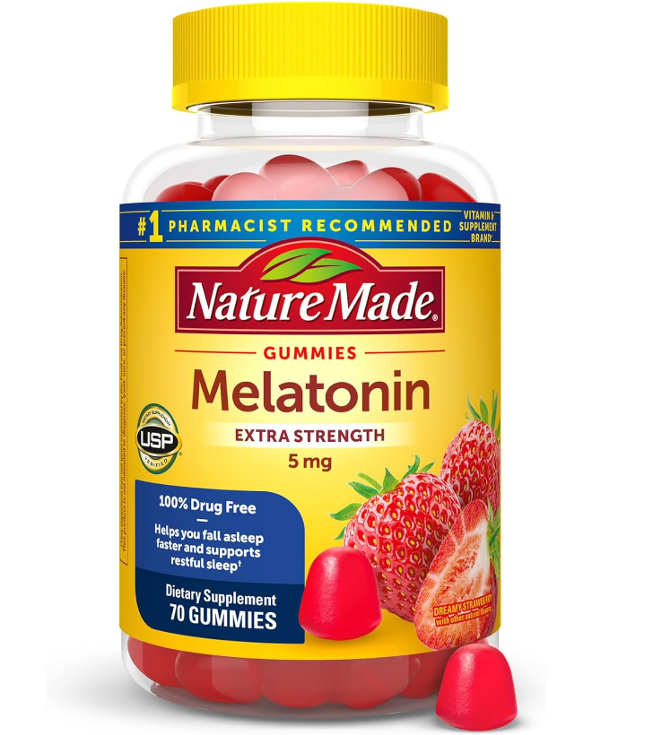 네이처메이드 약물-프리 멜라토닌 5mg 수면유도 거미 70정