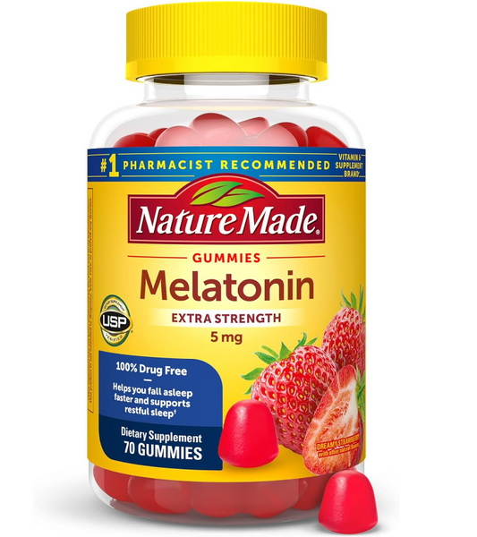 네이처메이드 약물-프리 멜라토닌 5mg 수면유도 거미 70정