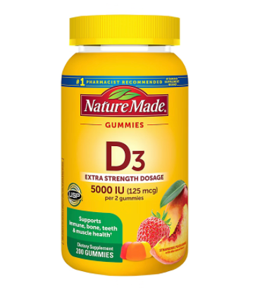 네이처메이드 비타민 D3 2500 IU 거미 200정