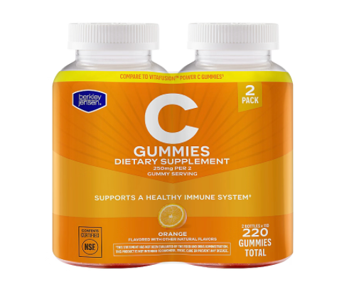 버클리젠슨 비타민 C 125mg 거미 110정 2병 (220정)