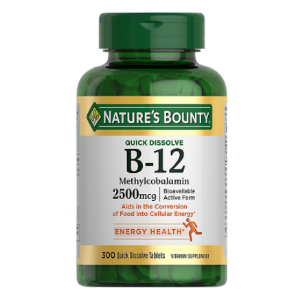 네이처스바운티 Non-GMO 비타민 B12 2500mcg 츄어블 300정