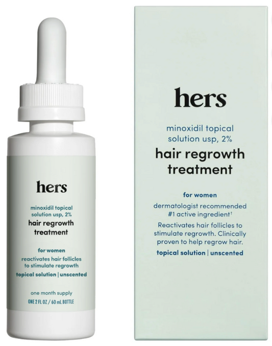 허즈 미녹시딜 2% 여성 탈모 트리트먼트 무향 솔루션 60ml (1개월 ) *FDA 승인*