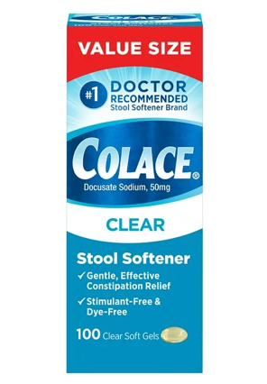2+ 콜라스 스툴소프너 (대변연화제) 도큐세이트나트륨 50mg 클리어 무색소 소프트젤 100정