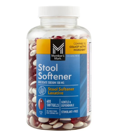 멤버스마크 도큐세이트나트륨 100mg 스툴소프너 (대변 연화제) 600 액정