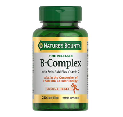 네이처스바운티 Non-GMO 수퍼 B 컴플렉스 (복합 비타민 B) 서방형 250정