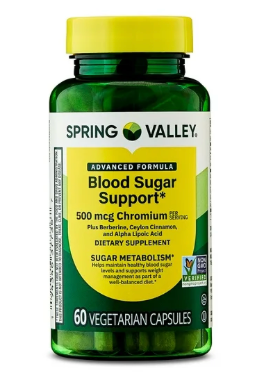 스프링밸리 Non-GMO 블러드슈가 서포트 혈당/체중관리 60정