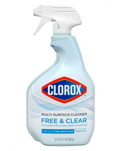 [세이퍼초이스 인증] 클로록스 프리& 클리어 유아/식품-안전 다목적 세정 스프레이 946ml