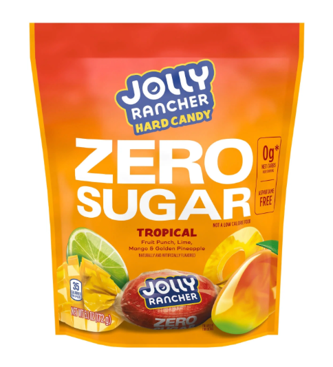 허쉬 제로슈가 아스파담-프리 졸리랜처 열대과일맛 하드캔디 172g 2팩 (344g)