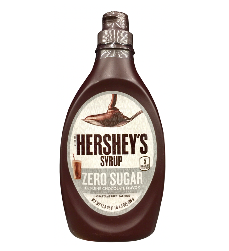 허쉬 제로슈가 아스파담/글루텐-프리 무지방 5칼로리 초콜렛 시럽 496g 2병 (992g)