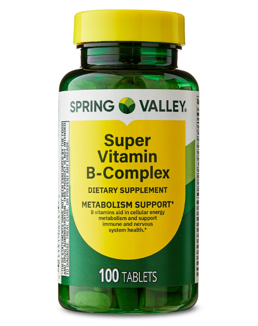 스프링밸리 수퍼 B 컴플렉스 (복합 비타민 B) 100정 2병 (200정)
