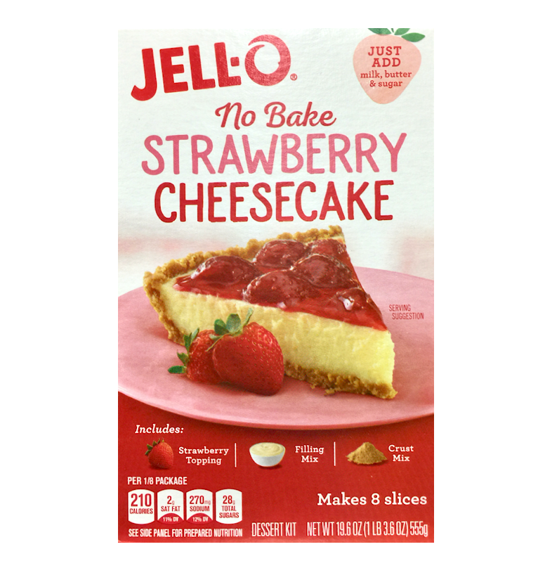 젤로 노베이크 딸기 치즈케이크 디저트 키트 555g 3팩 (1.6kg)