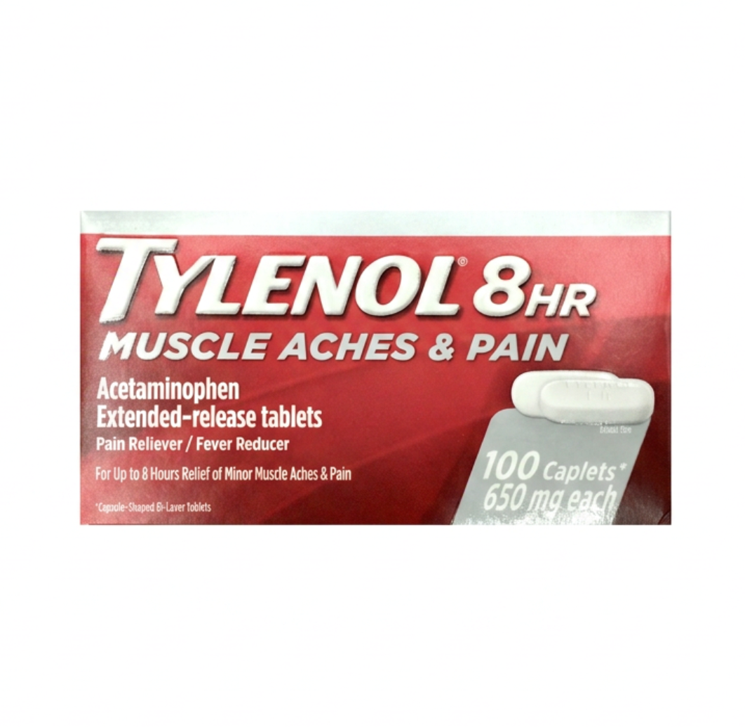 타이레놀 아세트아미노펜 650mg 근육통 8시간 서방형 100정
