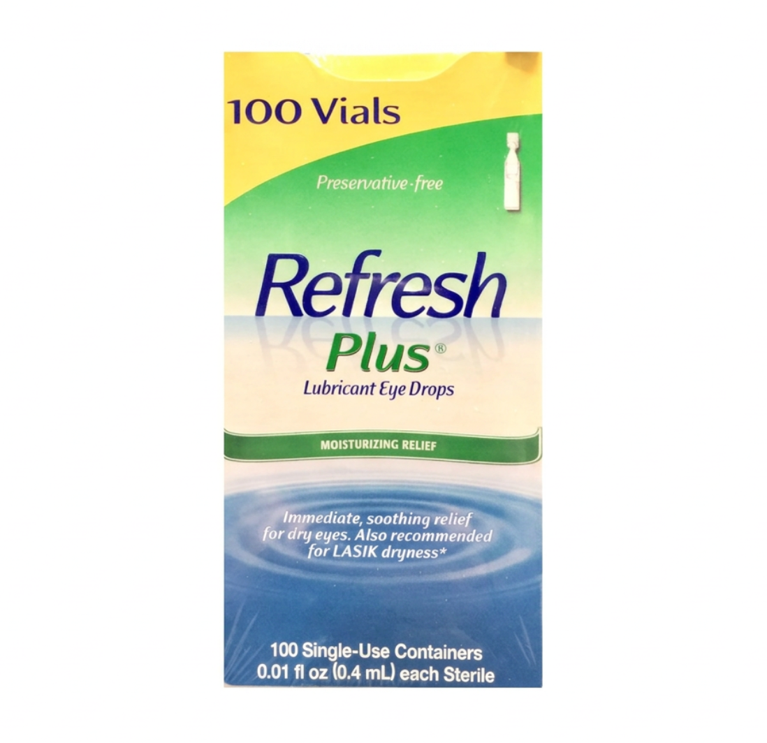 리프레시 플러스 무방부제 일회용 인공눈물 0.4ml 100개