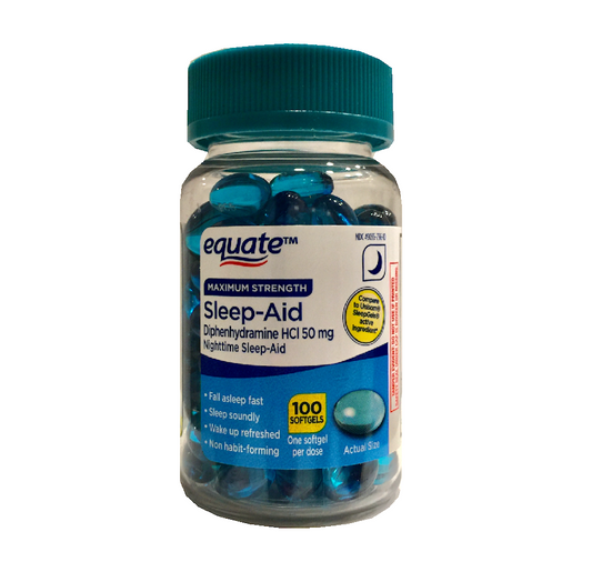 이퀘이트 슬립에이드 디펜히드라민 50mg 수면유도 소프트젤 100정