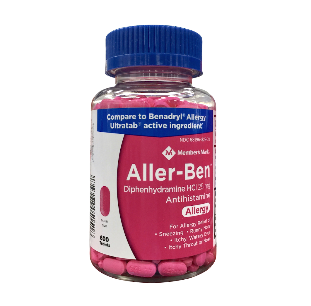 멤버스마크 디펜하이드라민 25mg 알레르기 완화 항히스타민정 600정