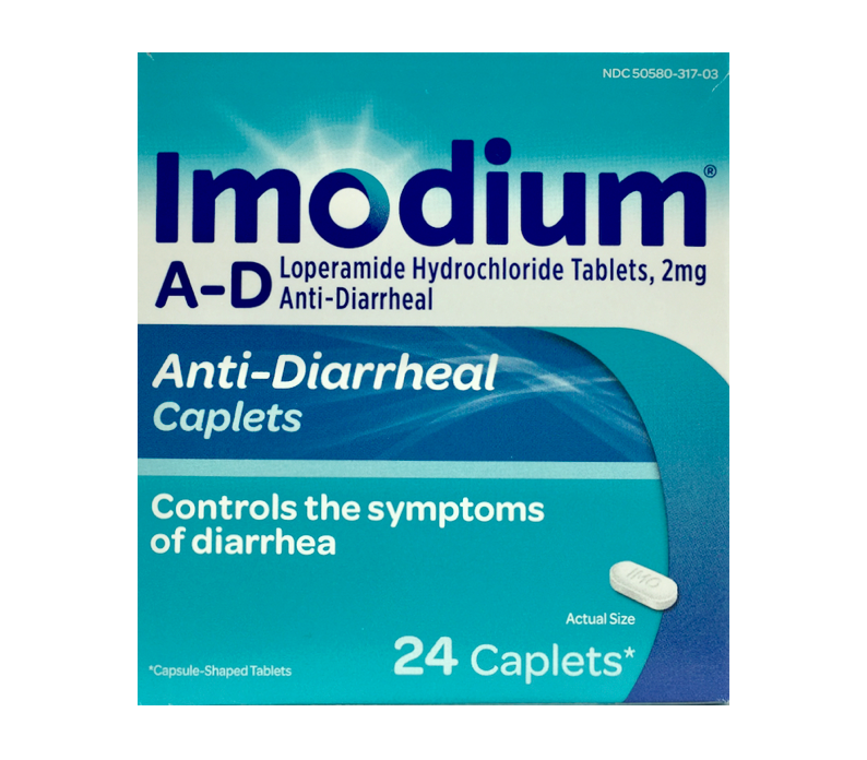 이모디움 A-D 로페라미드 HCl 2mg 설사 완화 정제 24정